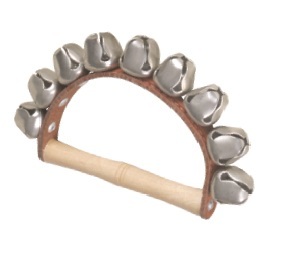 קשת 9 פעמונים ידית אחיזה עץ 