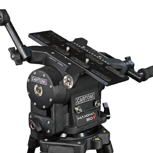 Cartoni Maxima 30 fluid head flat base