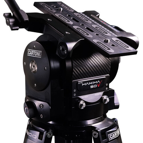 Cartoni Maxima 5.0 fluid head flat base