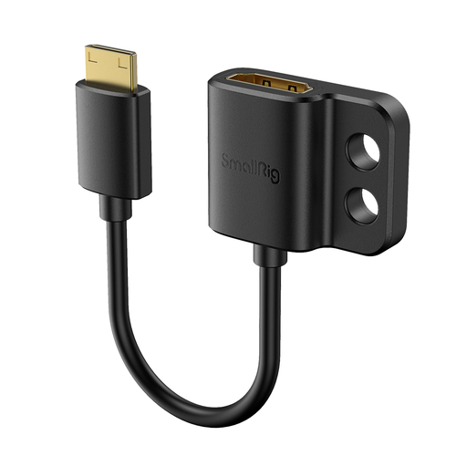 SmallRig 3020 כבל מתאם דק במיוחד מ- HDMI מסוג A לזכר Mini-HDMI מסוג C