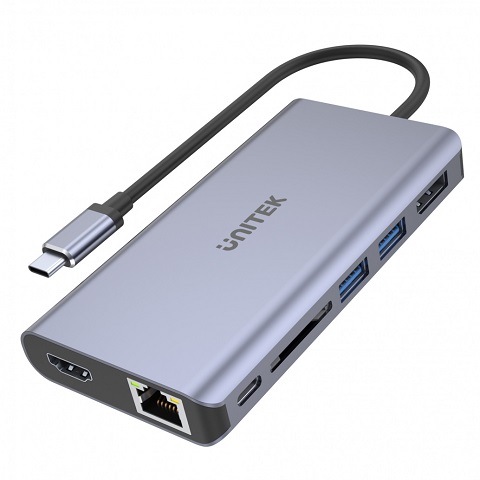 תחנת עגינה אוניברסלית UNITEK uHUB S7+ 7 in 1 USB-C D1056A - לחברי מועדון