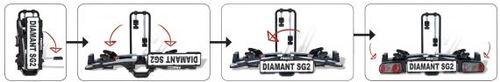 מנשא מתקן אופניים לוו גרירה - 2 זוגות אופניים DIAMANT SG2