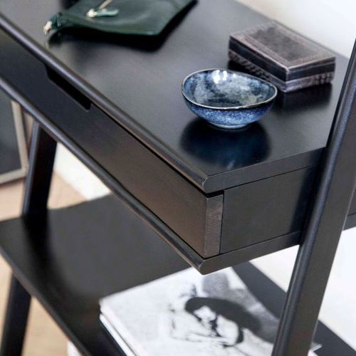 סטנד קיר אלכסוני עץ במבוק שחור NOBLE Wall Rack