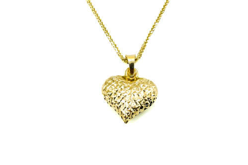 שרשרת עם תליון לב חריטות