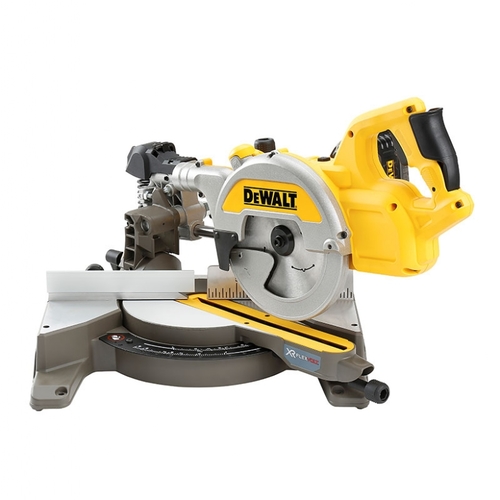 מסור פנדל נגרר נטען DEWALT DCS777N 54V FlexVolt גוף בלבד - גוף צהוב שחור עם להב 216 מ