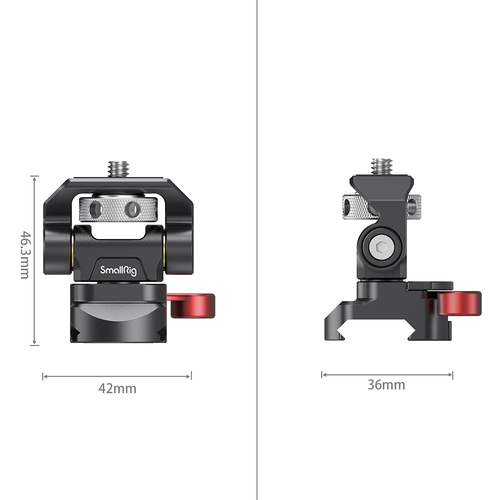 SmallRig2906 תושבת מסתובבת וכוללת Tilt עם מתאם NATO מובנה למוניטור