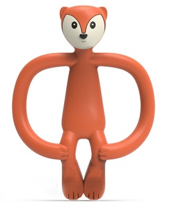 נשכן שועל עם מברשת שיניים הראשונה מסיליקון רפואי