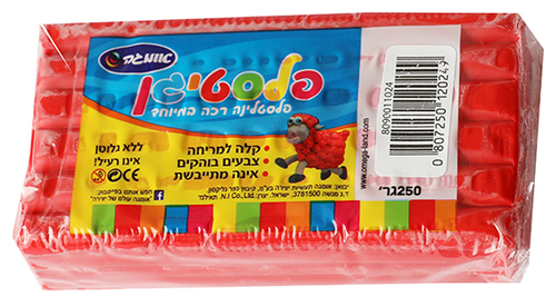 פלסטלינה אומגה צבע אדום