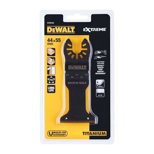 להב ישר טיטניום DEWALT DT20702 למולטיטול תנודתי - להב רחב 44 מ
