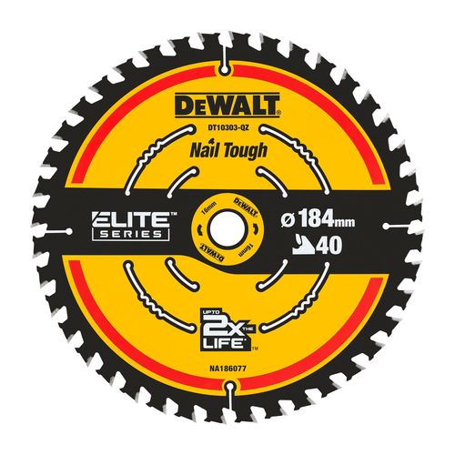 להב מסור עגול לעץ DEWALT DT10303 ELITE - קוטר 184 מ