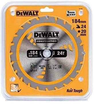 להב מסור עגול לעץ DEWALT DT1951 Construction - קוטר 184 מ