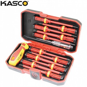 סט 13 מברגים מבודדים CR-V VDE 1000V מתחלף KASCO