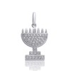 שרשרת ותליון "מנורה" יהלומים מזהב 14K
