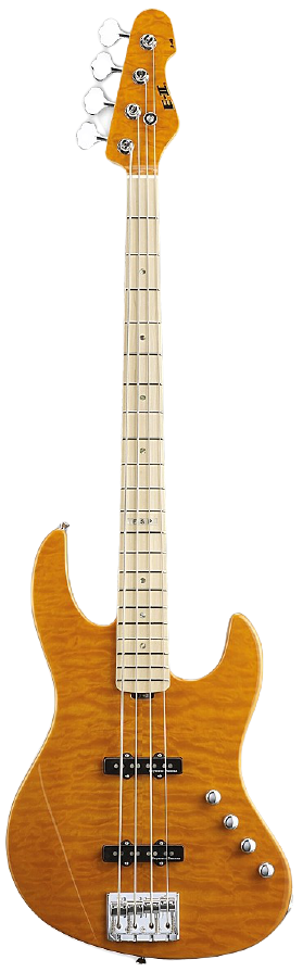 גיטרה בס ESP E-II J4 QM AMB