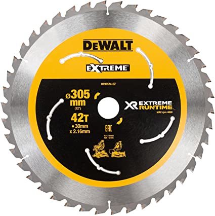 להב מסור עגול לעץ DEWALT DT99574 EXTREME Runtime - קוטר 305 מ