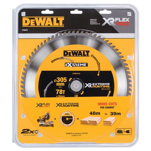 להב מסור עגול לעץ DEWALT DT99576 EXTREME Runtime - קוטר 305 מ