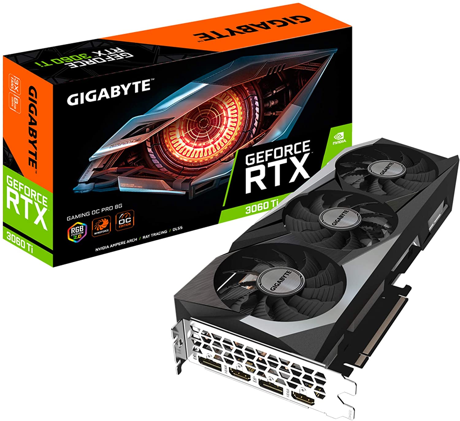 כרטיס מסך Gigabyte GeForce RTX 3060 Ti GV-N306TGAMINGOC PRO-8GD