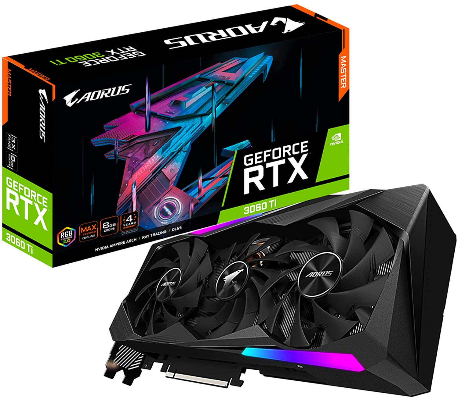 כרטיס מסך Gigabyte GeForce RTX 3060 Ti MASTER GV-N306TAORUS M-8GD