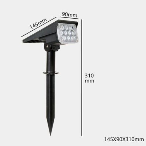 זוג ספוטים סולאריים 20 לדים דגם עדן RGB | תאורה ממוקדת
