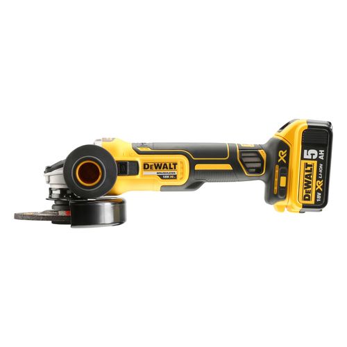 משחזת זווית נטענת DEWALT DCG405P2 18V XR - דיסק 125 מ