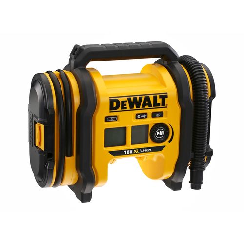 מדחס אוויר נטען DEWALT DCC018N 18V - לחץ עד 11 בר עם צג דיגיטלי, תאורת LED וצינור 75 ס