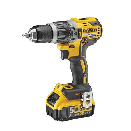 סט כלים נטענים DEWALT DCK266P2 18V XR - מקדחה רוטטת DCD796 ומברגת אימפקט DCF887 עם 2 סוללות 5 אמפר ומטען