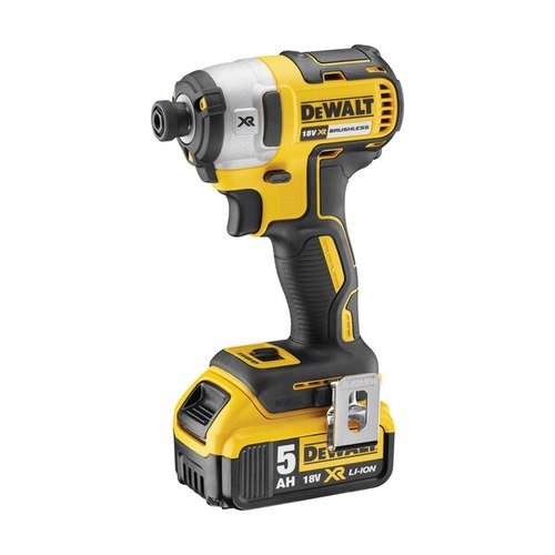 סט כלים נטענים DEWALT DCK266P2 18V XR - מקדחה רוטטת DCD796 ומברגת אימפקט DCF887 עם 2 סוללות 5 אמפר ומטען