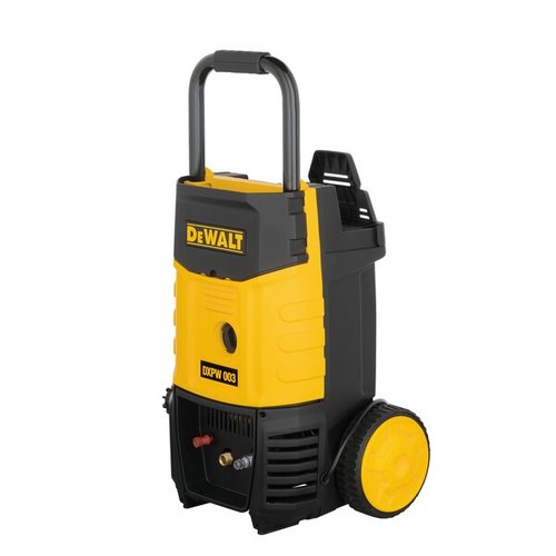 מכונת שטיפה בלחץ DEWALT DXPW003E - לחץ 160 בר עם משאבת פליז טריפלקס, ידית טלסקופית וגלגלי גומי 200 מ