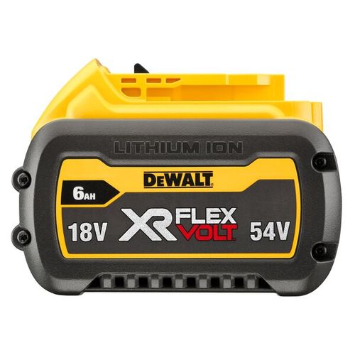 סוללת ליתיום נטענת DEWALT DCB546 XR FlexVolt 18V/54V - 6 אמפר עם מעבר מתח אוטומטי ומד טעינה 3 נורות LED