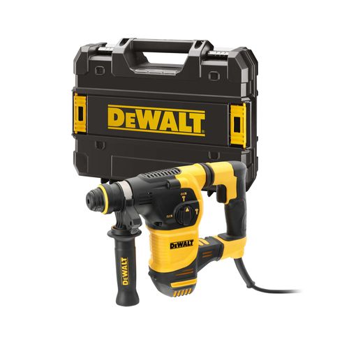 פטישון SDS-Plus DEWALT D25333K - אנרגיית פגיעה 3.5 ג'אול עם בקרת רעידות SHOCKS לקידוח בבטון ולקילוף