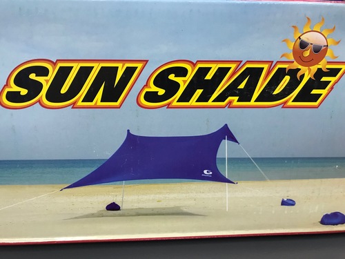 ציליה לחוף הים גדולה עם 4 מוטות ל 6-8 אנשים  גורו GURO SUN SHADE