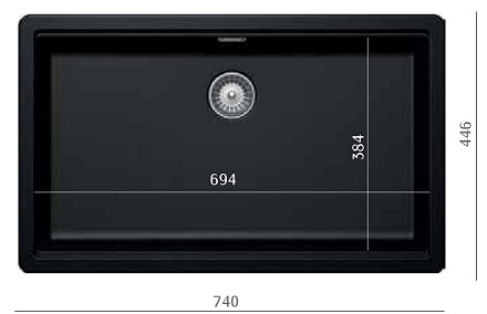 AQUATOP כיור מטבח גרינוויץ N-100XL פולריס 