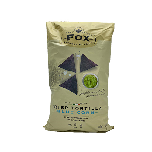 fox טורטיליה צ'יפס תירס כחול ללא גלוטן 300 גרם