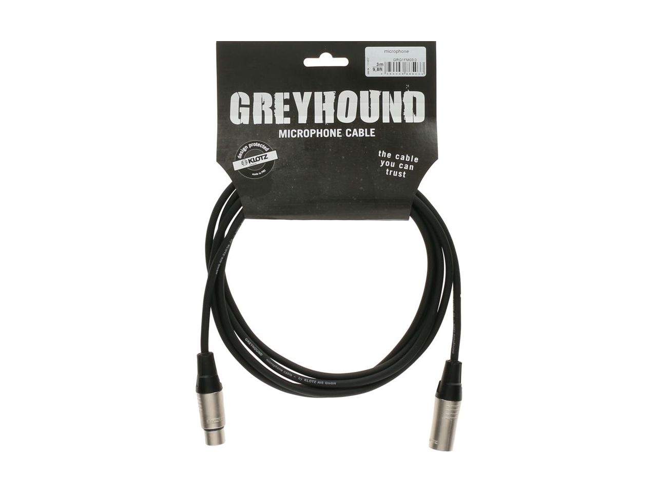 כבל מיק 3 מ XLR-XLR ‏ KLOTZ GRG1FM03.0