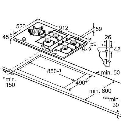 ‏כיריים גז Siemens ER9A6SD70 סימנס