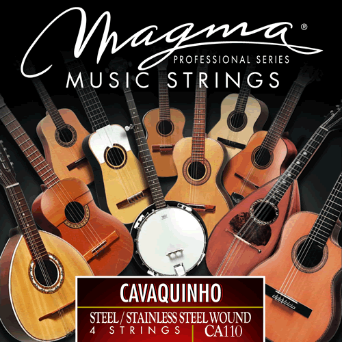 סט מיתרים ל CAVAQUINHO עם STEEL ו GOLD מ MAGMA CA110