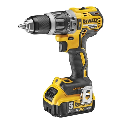 מברגה מקדחה רוטטת נטענת בראשלס + 2 סוללות DeWALT DCD796P2 BL 18V 5Ah 