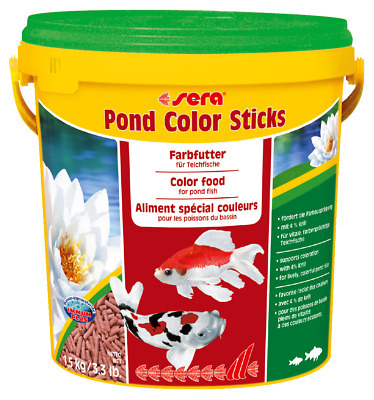 מזון פונד קולור סטיקס 1500 גרם (10 ליטר) לדגי בריכה