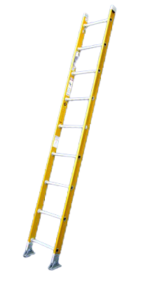 סולם יחיד 7 שלבים נשען מפיברגלס, שלבים רגילים