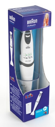 בלנדר מוט חשמלי דמוי BRAUN למשחקי דמיון + כוס מדידה