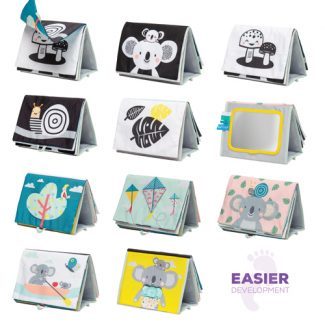 ספר פעילות מבד לזמן בטן 11 דפים עם מראה ונשכן לגיל 0 עד 9 חודשים