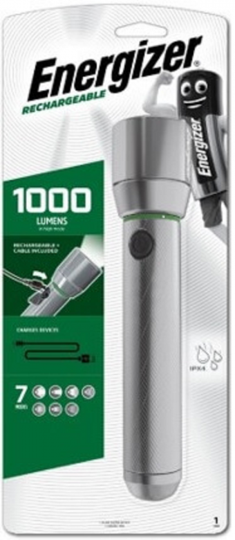 פנס נטען / טוען מאלומיניום מוקשח 1000 לומן, אנרג