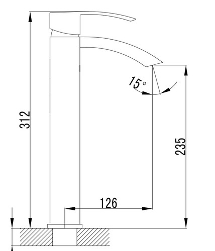 ברז לכיור אמבטיה מונח