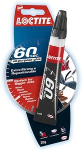  דבק 60 שניות אוניברסלי - 20 גרם - לוקטייט LOCTITE