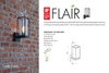 גוף תאורה צמוד קיר שחור FLAIR LUTEC E27 MAX 40W IP44 