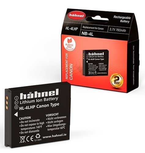 סוללה חליפית למצלמה Canon NB-4L Hahnel