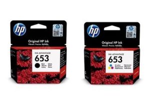 זוג ראשי דיו HP 653 צבעוני מקורי למדפסת HP 6475  