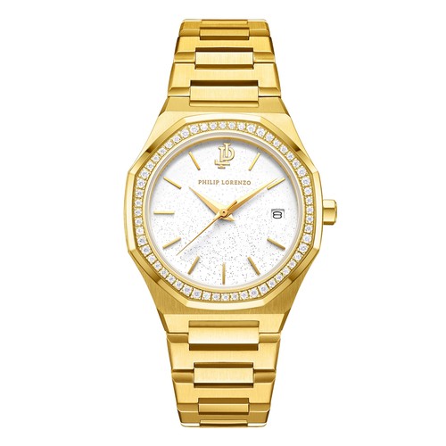 שעון יד לאישה משובץ  פיליפ לורנזו PL4371