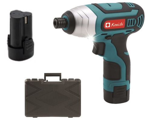 מברגת אימפקט 12V ּ שתי סוללות 1.5AH + אביזרים