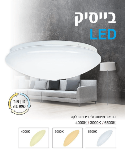 פלפון שלושה גווני אור מתחלפים ע